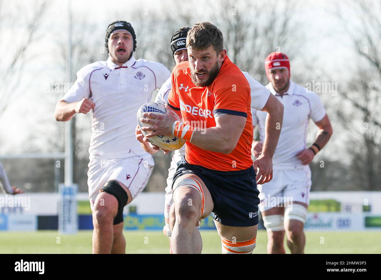 Amsterdam, Netherlands. 12th Feb, 2022. AMSTERDAM, NETHERLANDS - FEBRUARY 12: Dirk Danen of The Netherlands during the Rugby Europe Championship match between The Netherlands and Georgia at Nationaal Rugby Centrum Amsterdam on February 12, 2022 in Amsterdam, Netherlands (Photo by Hans van der Valk/Orange Pictures) Credit: Orange Pics BV/Alamy Live News Stock Photo