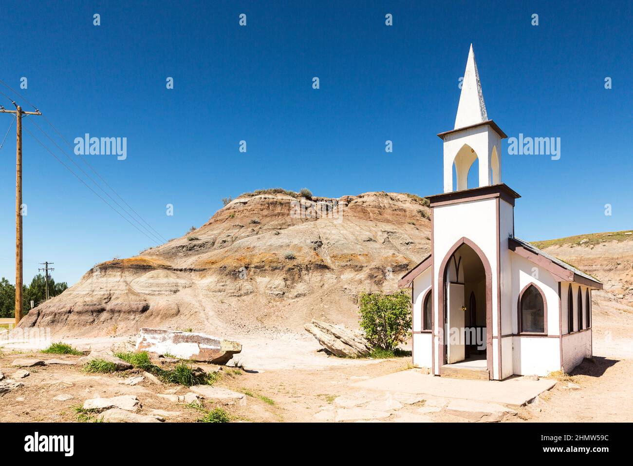 Little Church at Drumheller canada Stock Photo Alamy