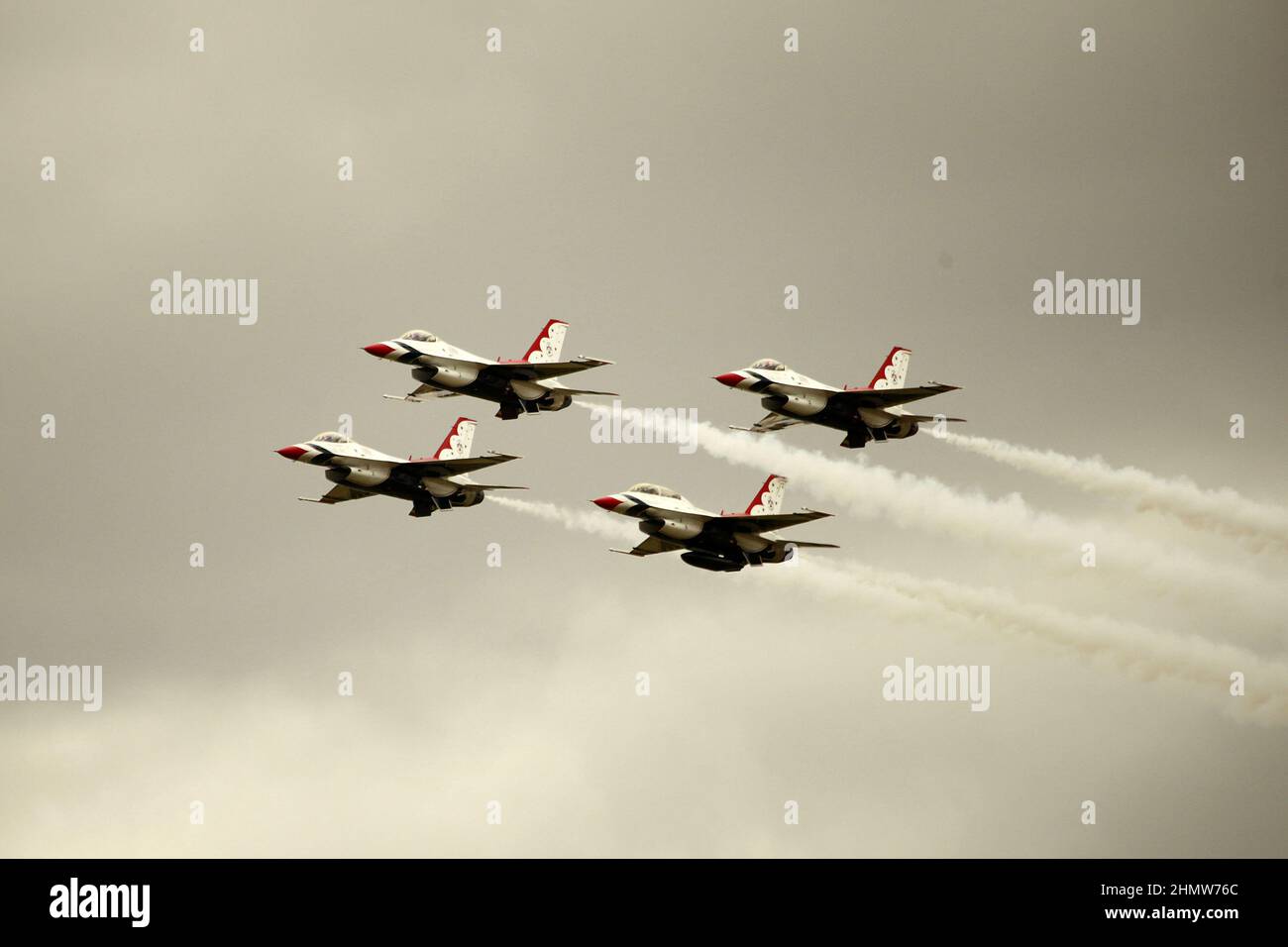 USAF F16D Air Demonstration Squadron, Thunderbirds Stock Photo