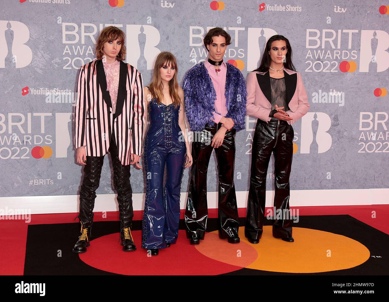 Feb 08 2022 London England Uk Maneskin Attends Brit Awards 2022