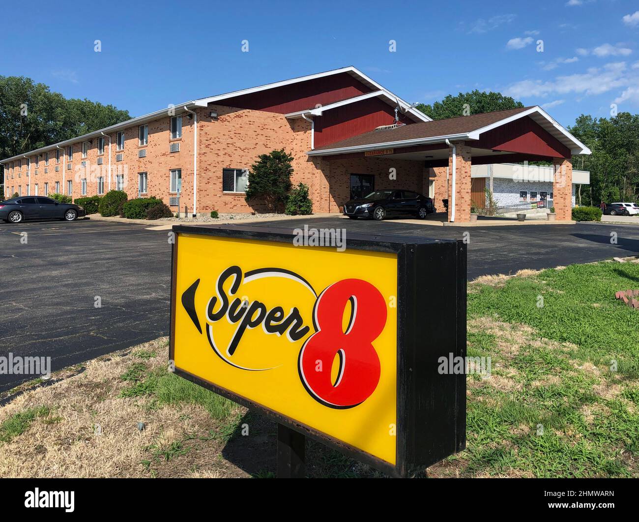Super 8 motel in the US, 2021. Stock Photo