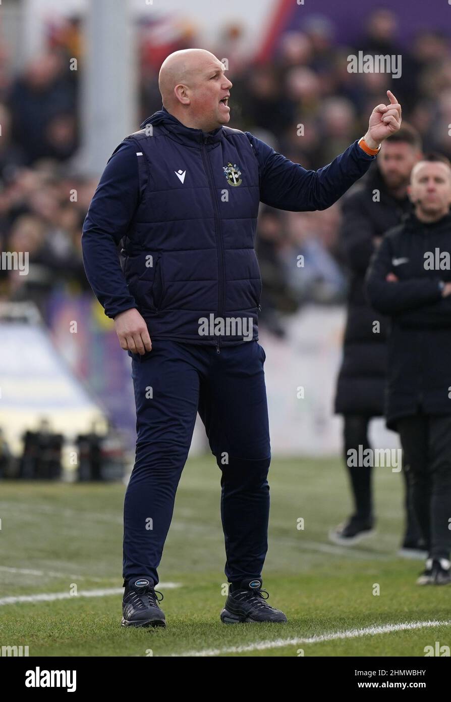 Sutton United Manager Matt Gray During The Sky Bet League Two Match At Sutton United Manager Matt Gray During The Sky Bet League Two Match At