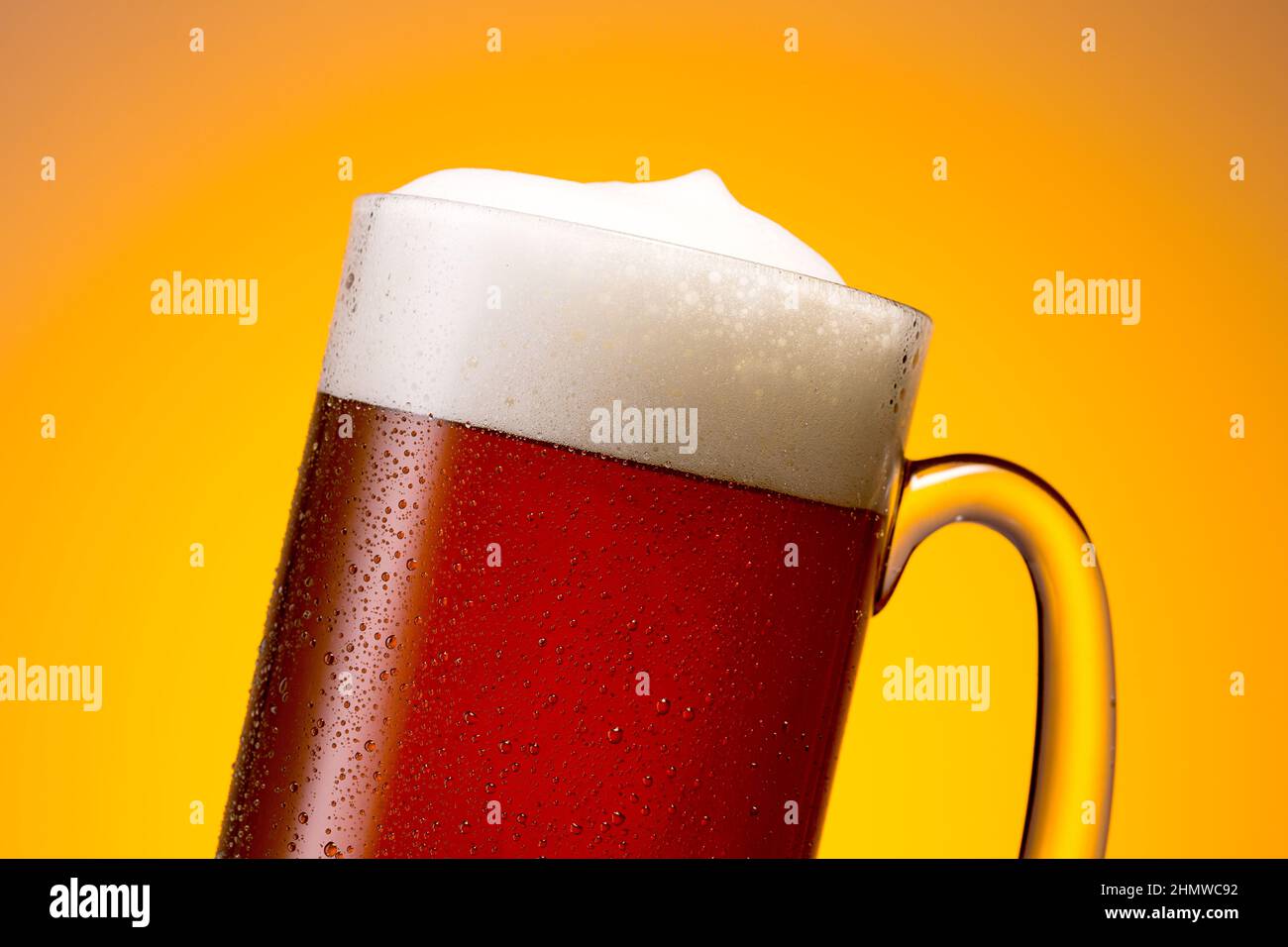 german Bavaria beer cup with dew Stock Photo Alamy