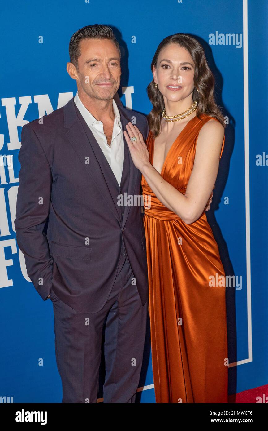 Hugh Jackman and Sutton Foster attend the opening night of "The Music