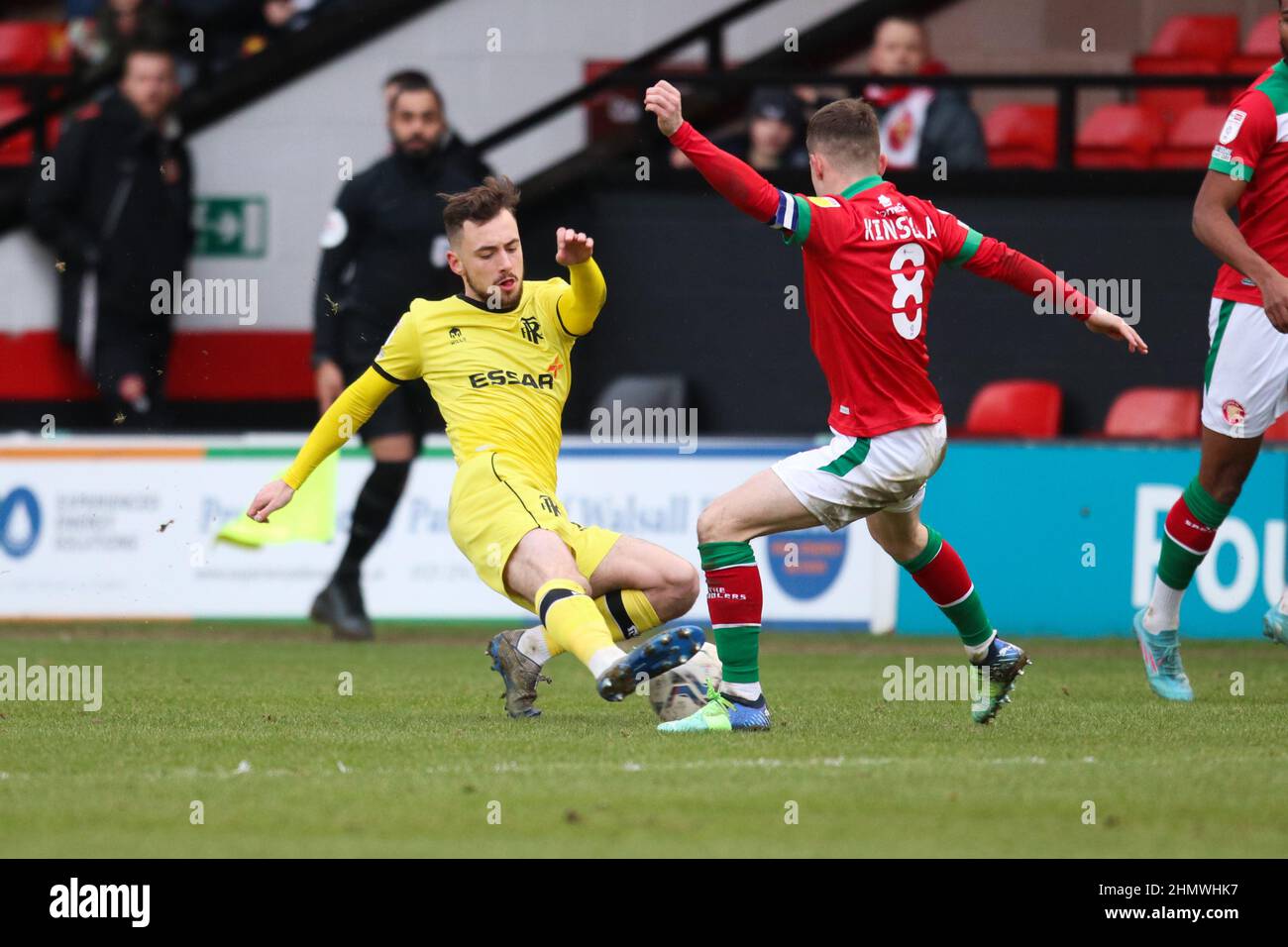 Walsall, UK. 12th Feb, 2022. X during the Sky Bet League Two match between Walsall and Tranmere Rovers at Bescot Stadium on February 12th 2022 in Walsall, England. (Photo by Richard Ault/phcimages.com) Credit: PHC Images/Alamy Live News Stock Photo