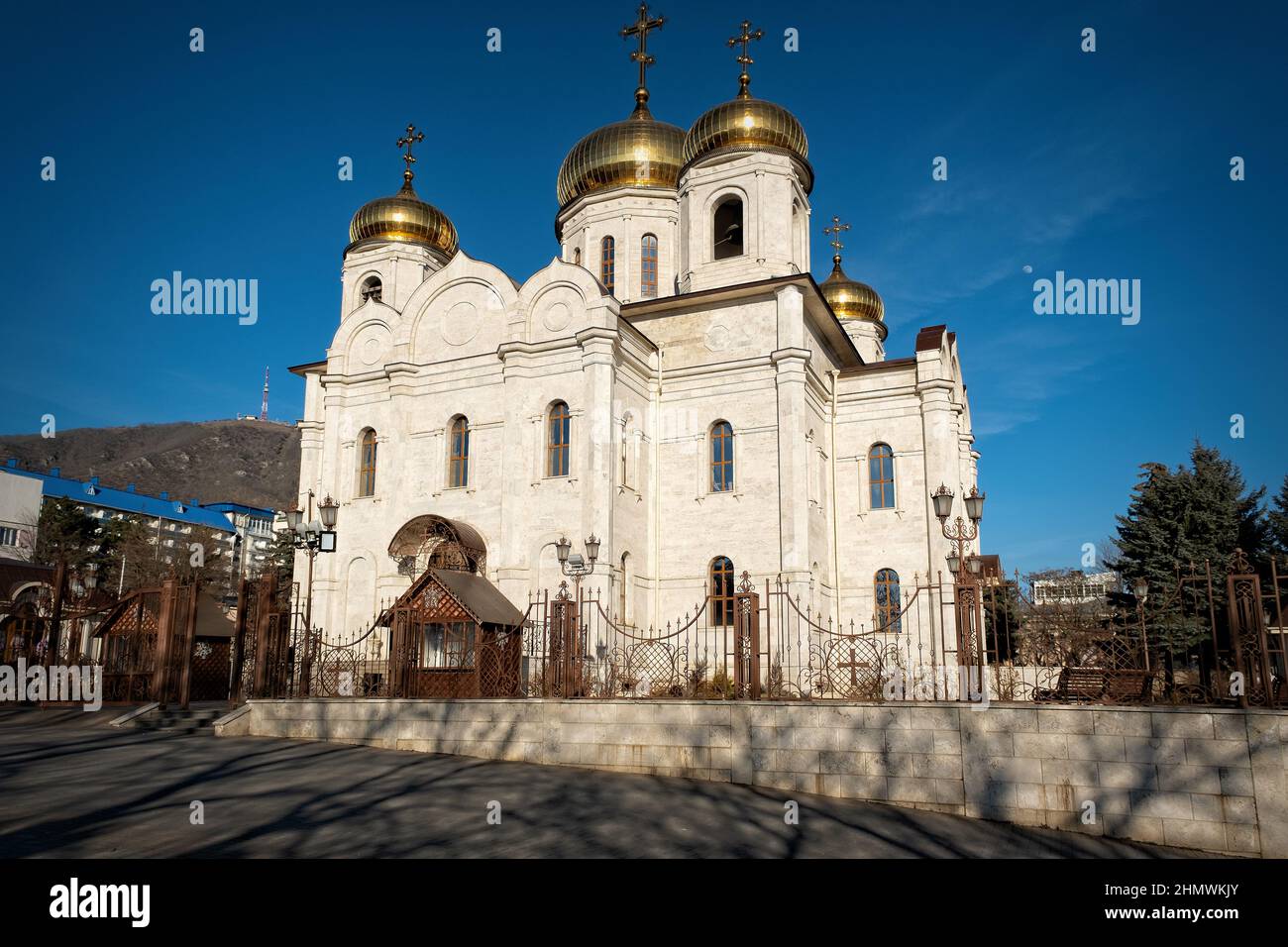 Spassky Cathedral of Pyatigorsk, Russia - February 12, 2022 Stock Photo