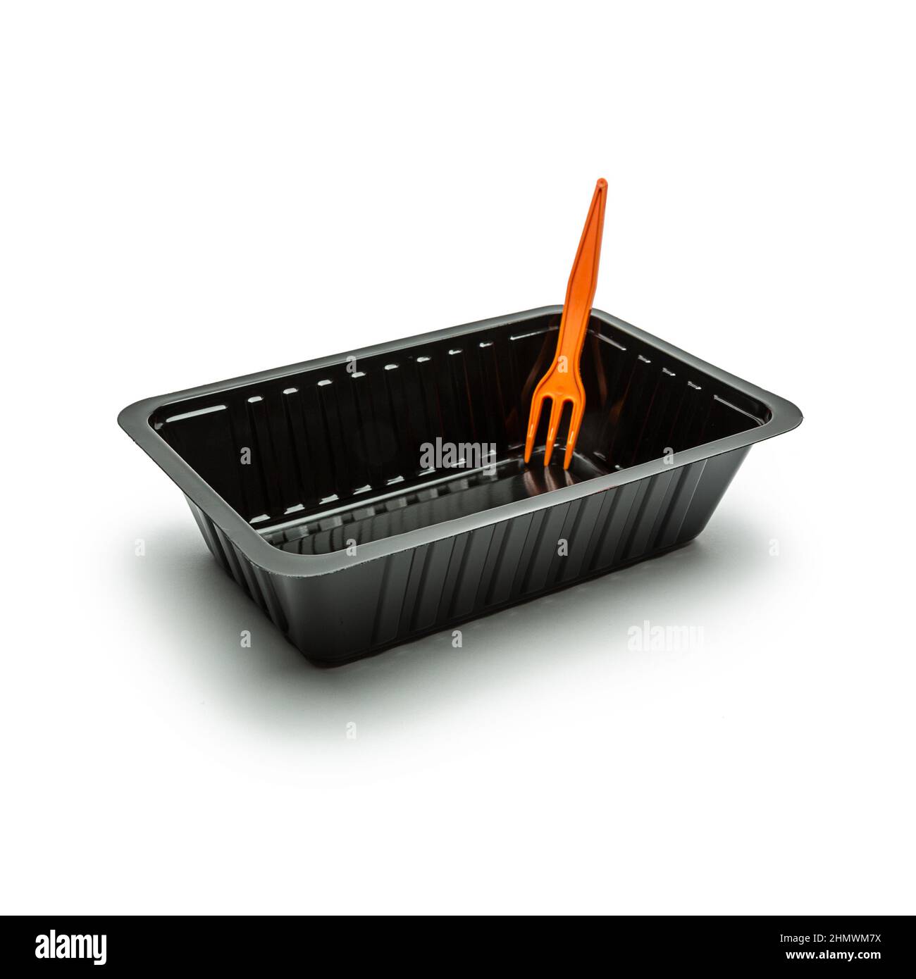 Fries Shell black fries shell with fork Stock Photo - Alamy