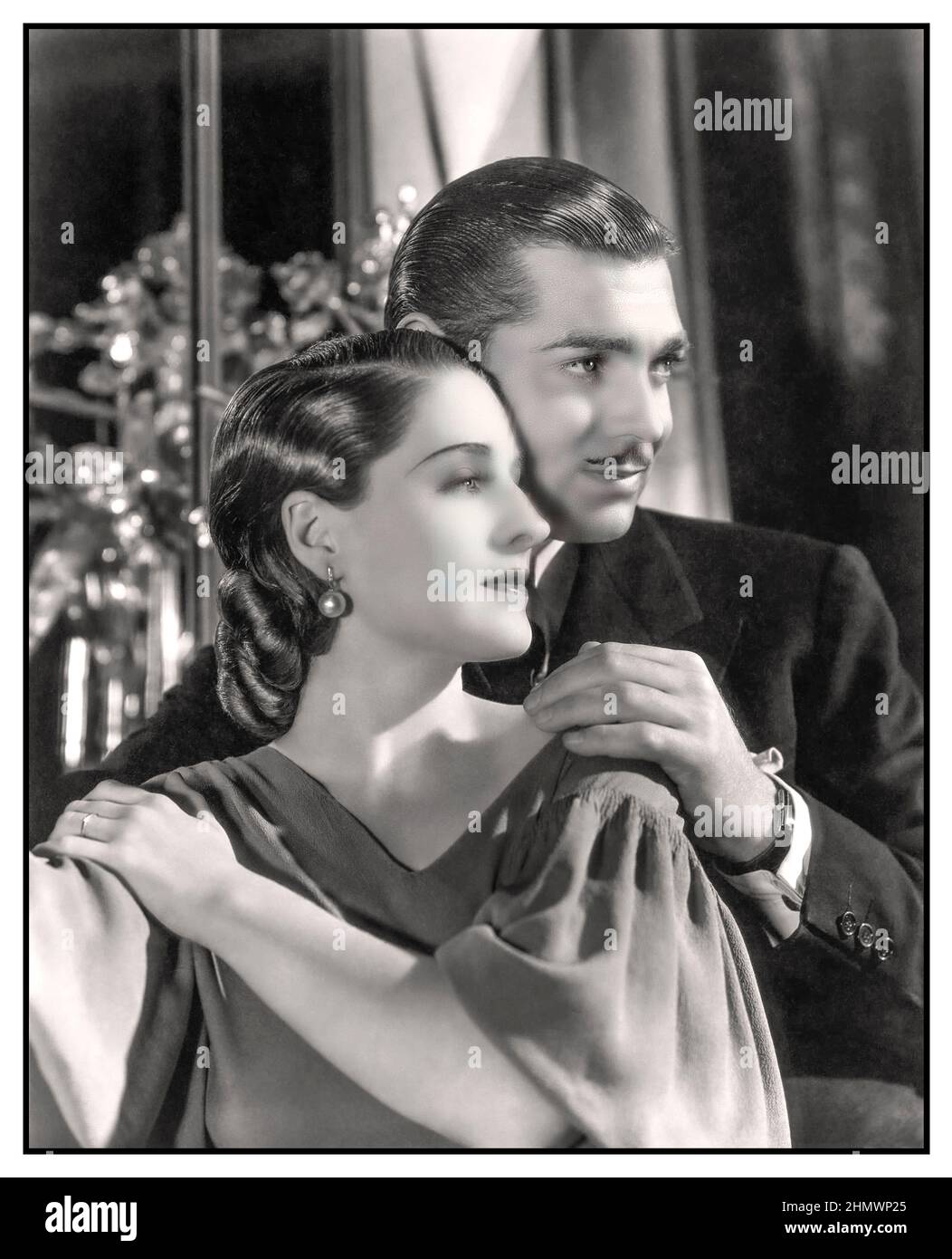 STRANGE INTERLUDE Vintage Movie 1932 Hollywood Still with Norma Shearer and Clark Gable photographed by George Hurrell, Strange Interlude, 1932 Hollywood USA Stock Photo