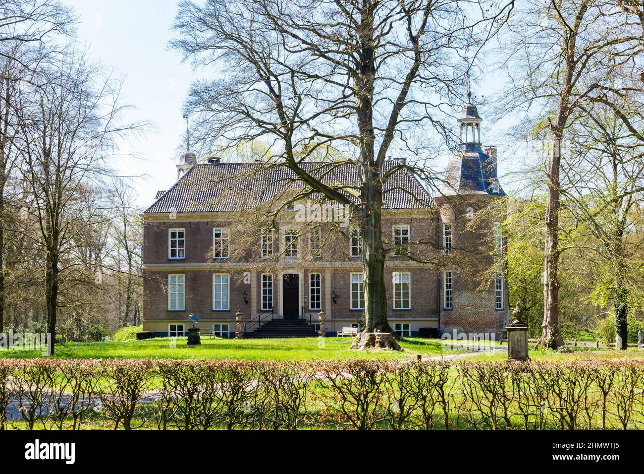 Vorden, The Netherlands - April 26, 2021: Castle and park Hackfort in Vorden Gelderland in The Netherlands. Stock Photo