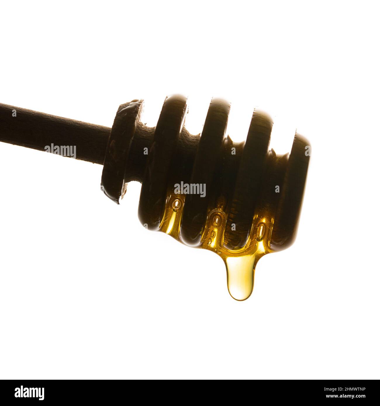 honey dipper with bio honey Stock Photo Alamy