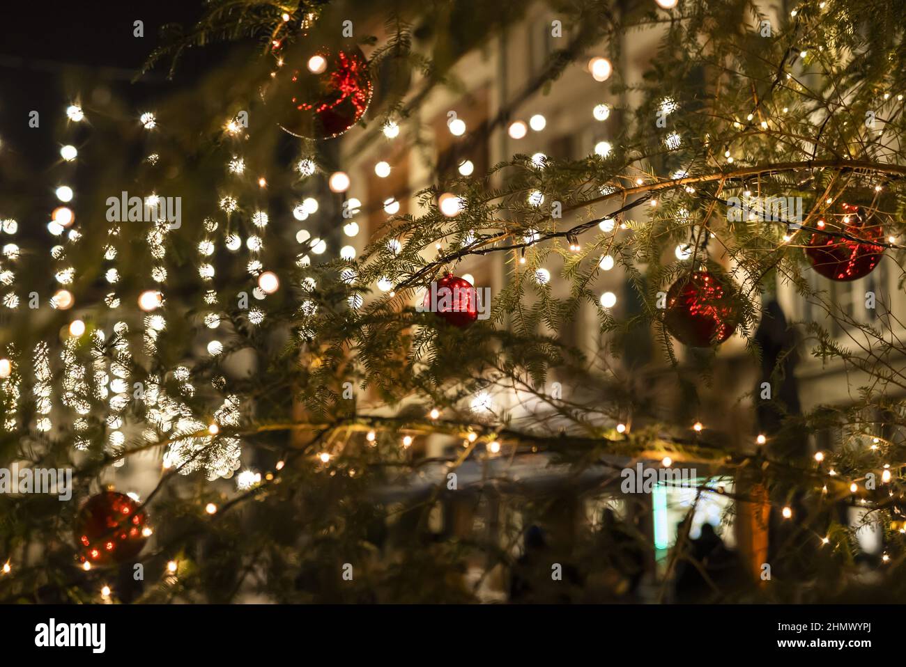 Pretty Christmas lights in Rheinfelden, Switzerland Stock Photo Alamy
