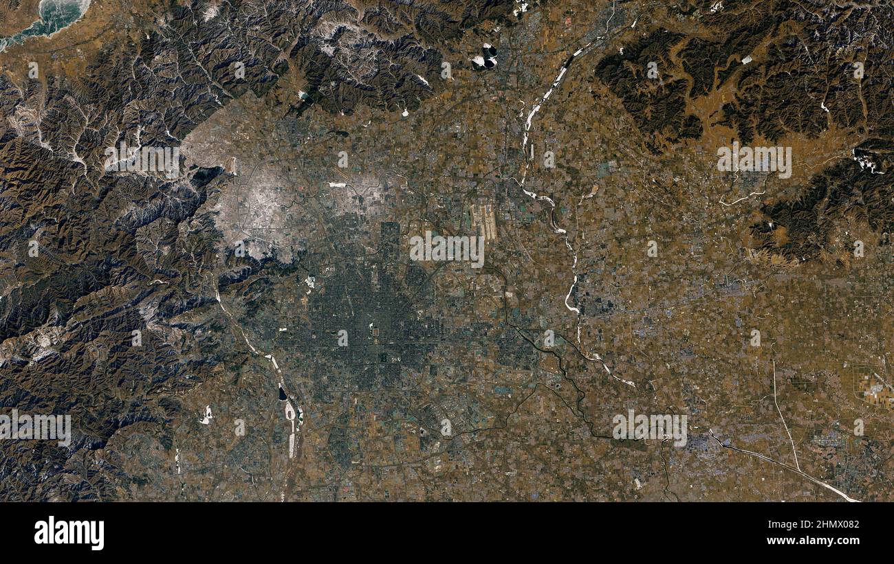 Aerial of Beijing, China Stock Photo