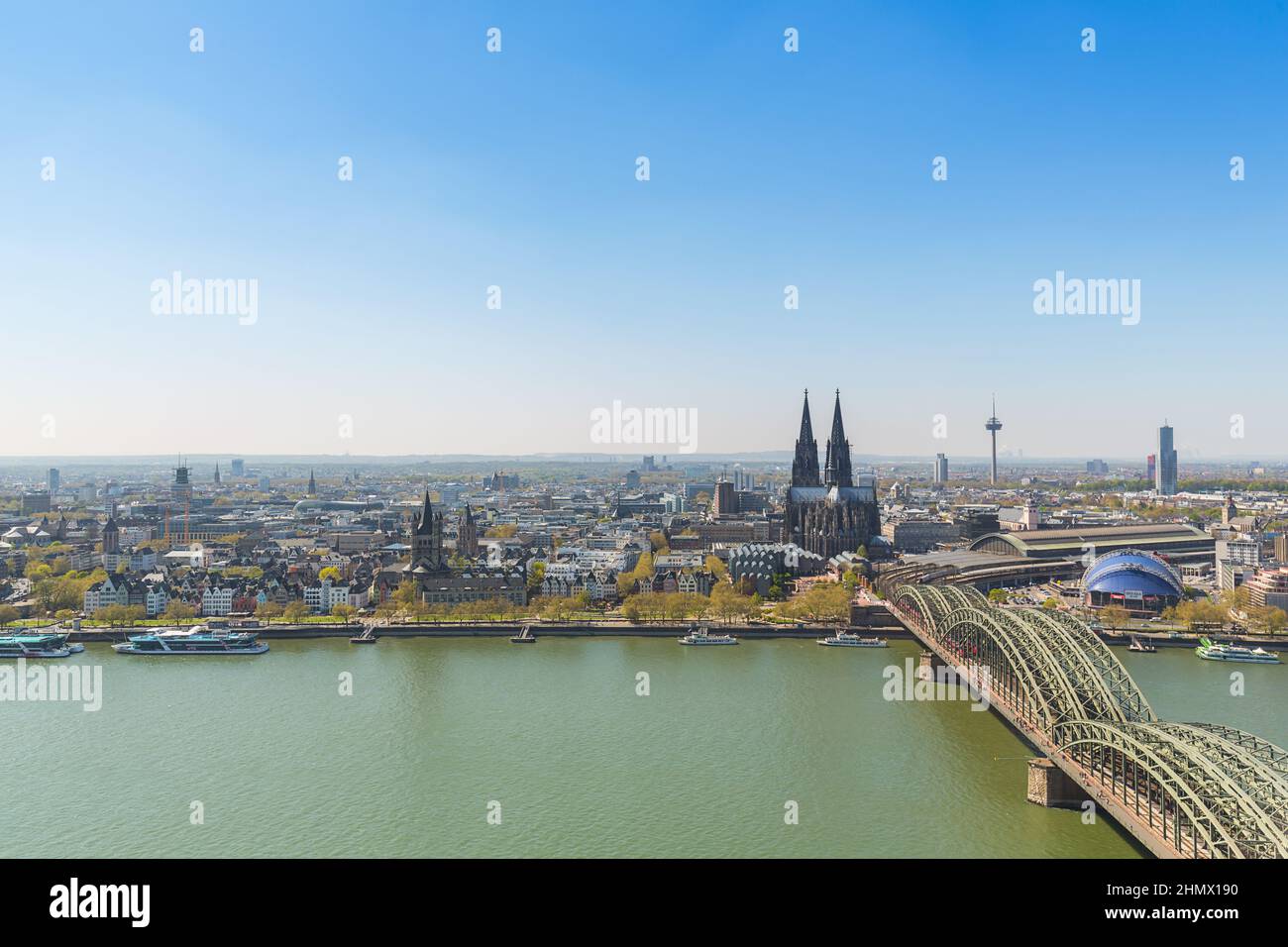 cologne city with cathedral in spring Stock Photo - Alamy