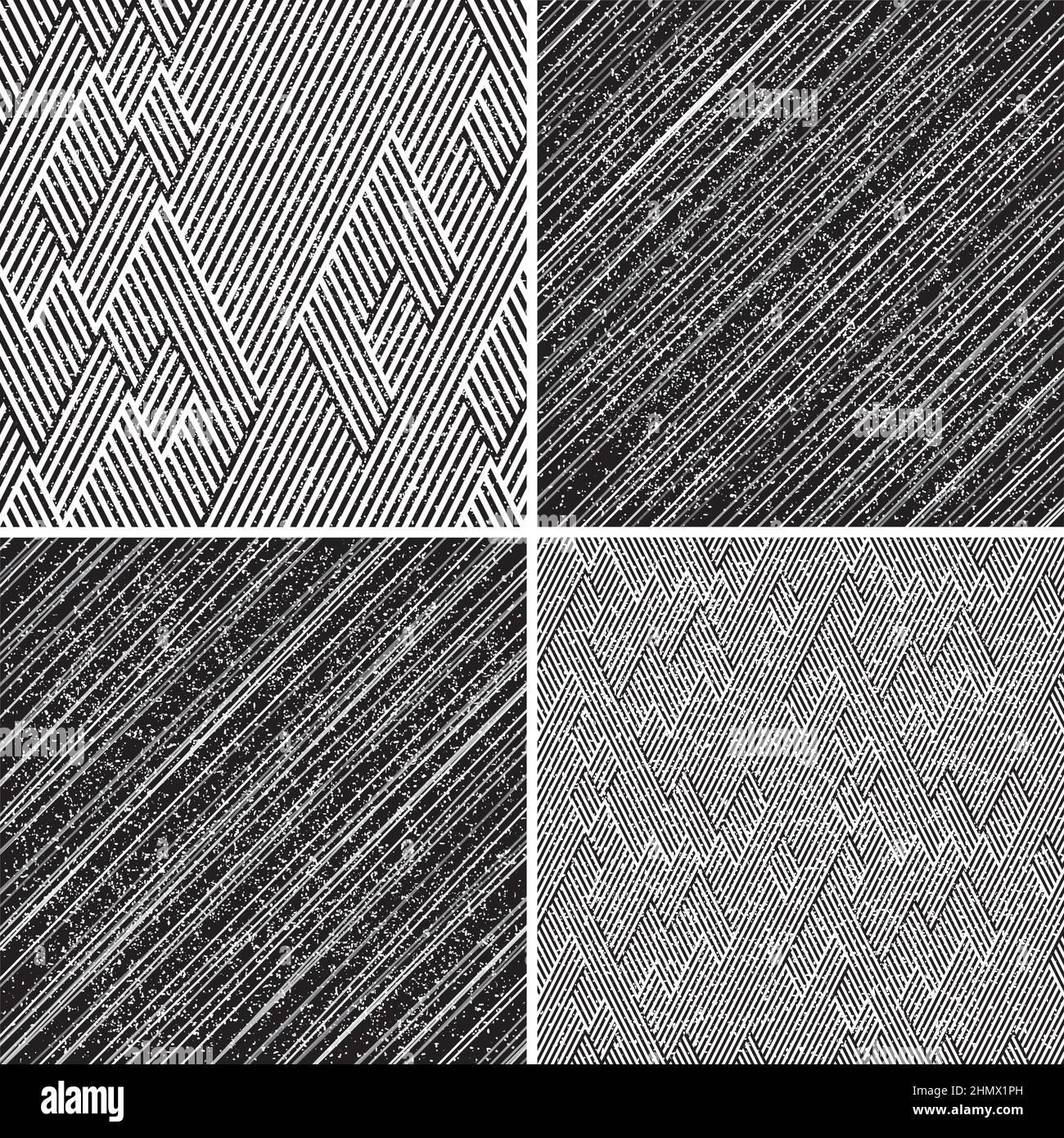 4 different vector patterns in the same package(eps). One pattern is paid and 3 are free (white dividing lines) Stock Vector