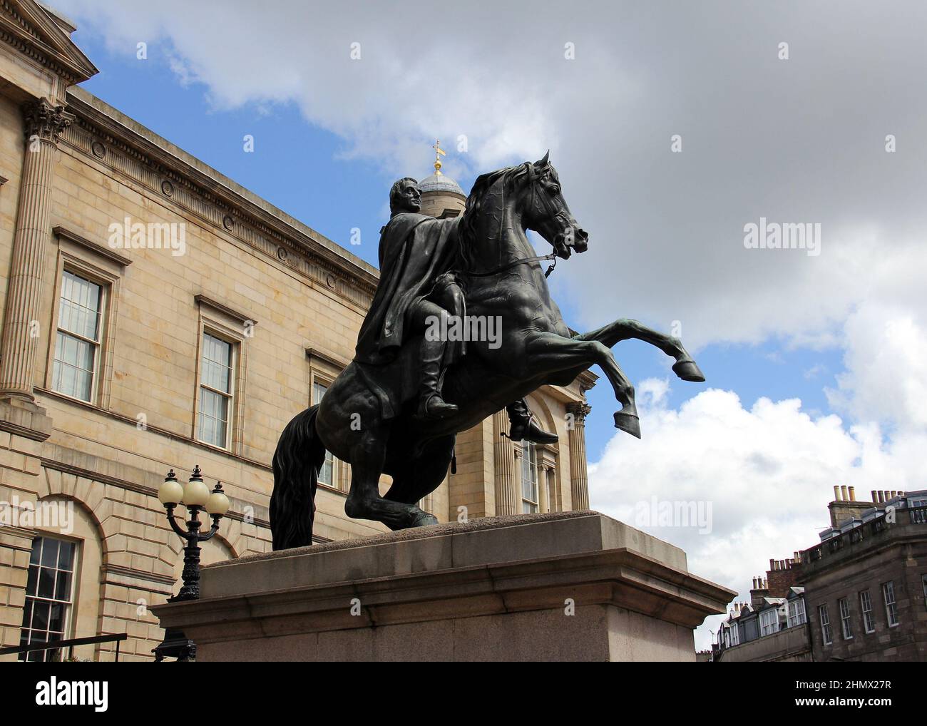 Equestrian statue of the Duke of Wellington, by John Steell, unveiled