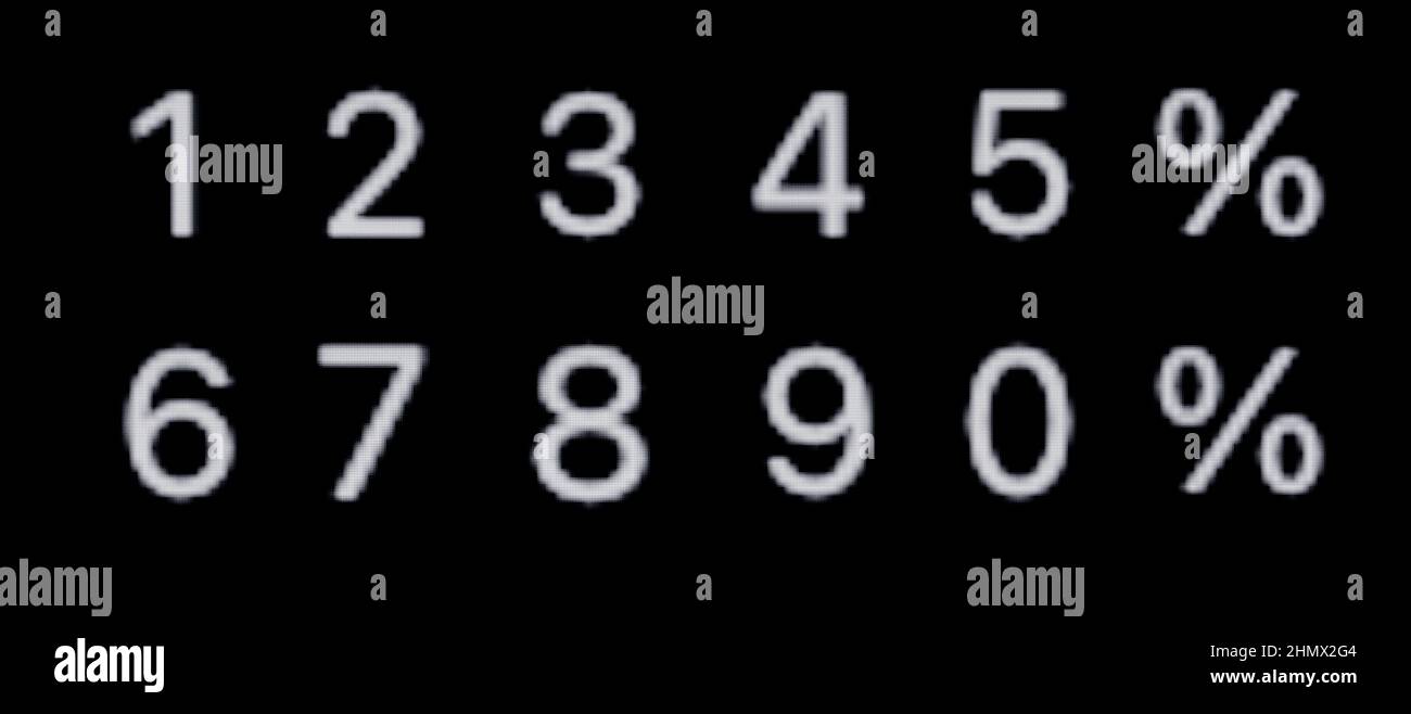 Black numbers white sign hi-res stock photography and images - Alamy