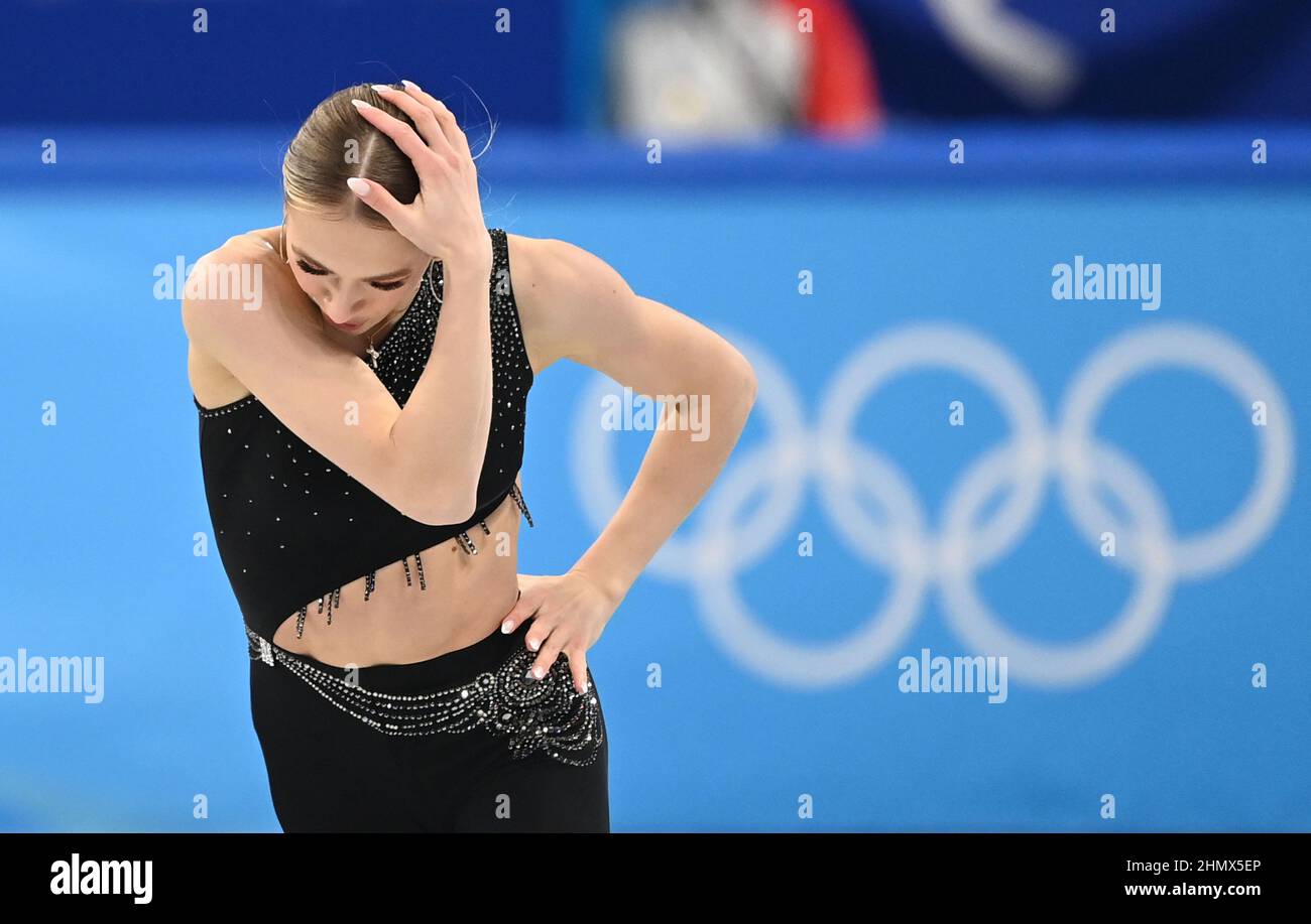 Beijing, China. 12th Feb, 2022. Victoria Sinitsina of ROC performs