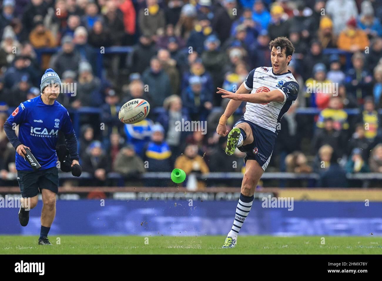 Leeds, UK. 12th Feb, 2022. Stefan Ratchford #1 of Warrington Wolves in ...