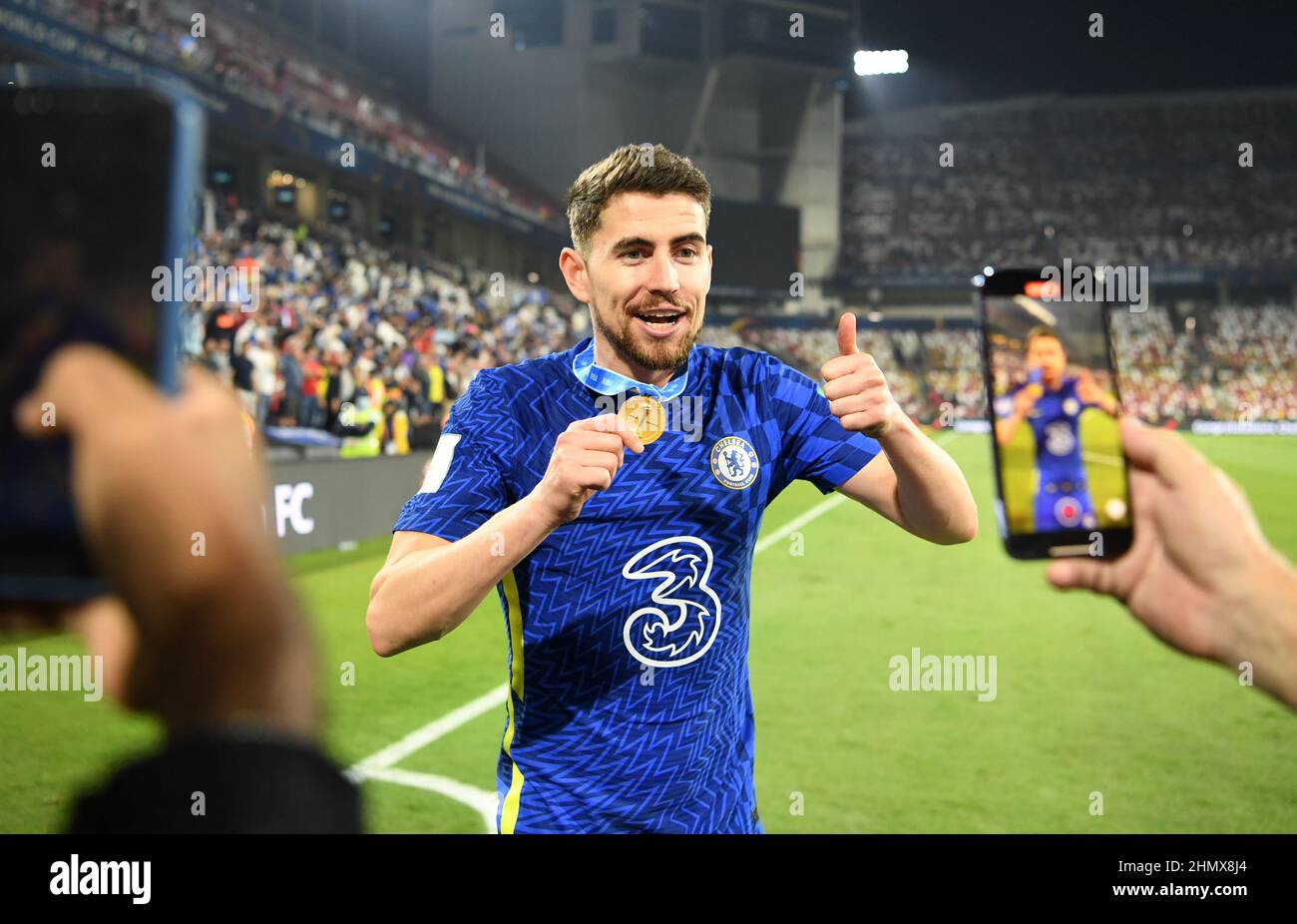 Chelsea's celebrates with a winner's medal after the FIFA Club