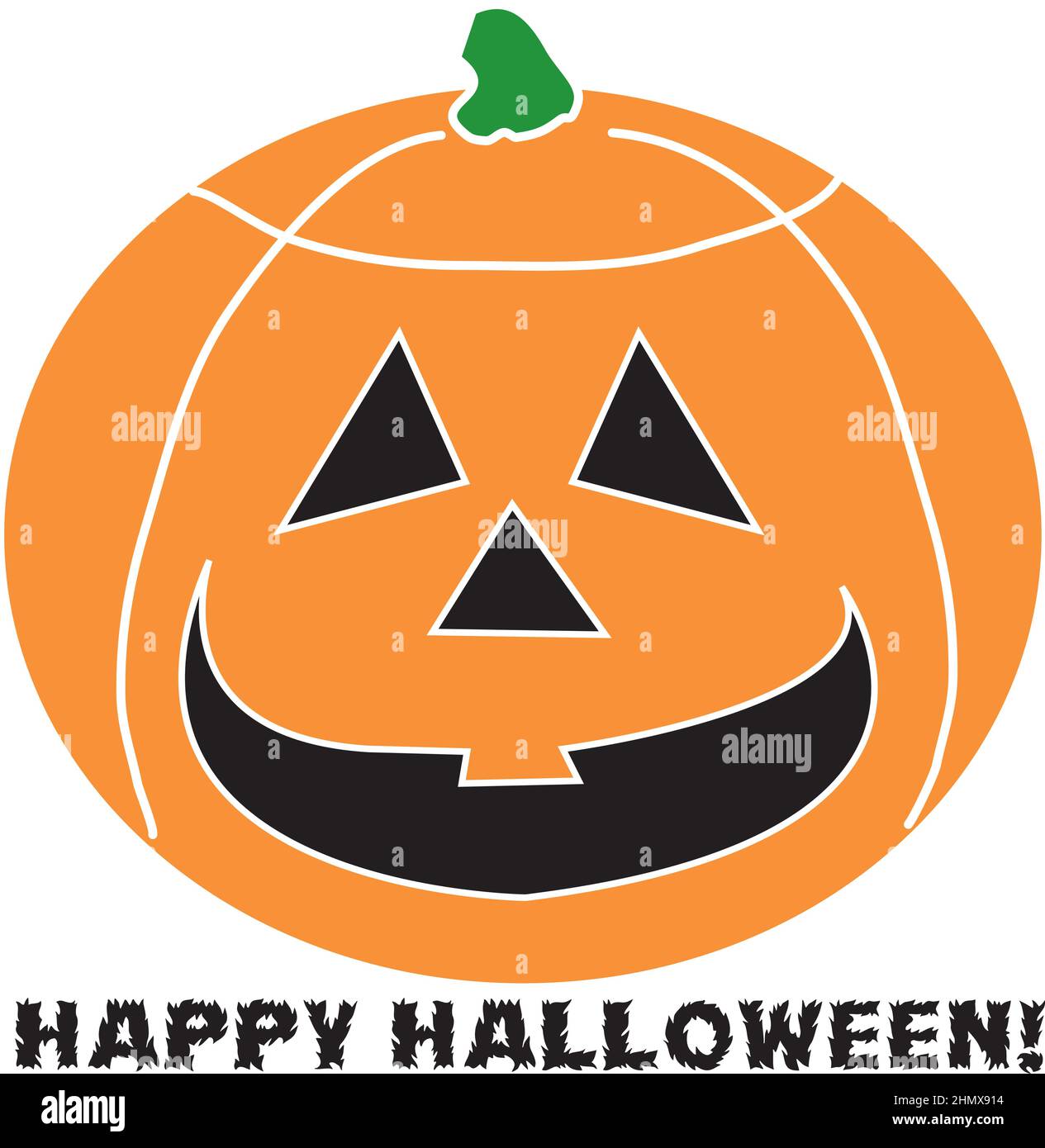 Halloween Pumpkin Vector Illustration Stock Vector Image & Art - Alamy