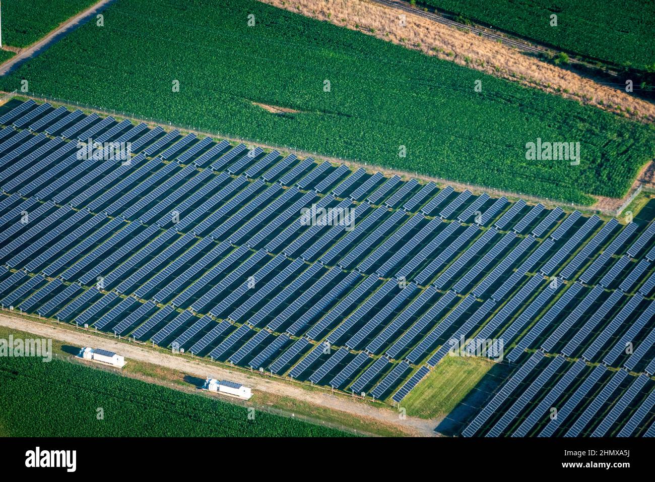 Aerial of Solar farm along the Eastern Shore of Maryland Stock Photo Alamy