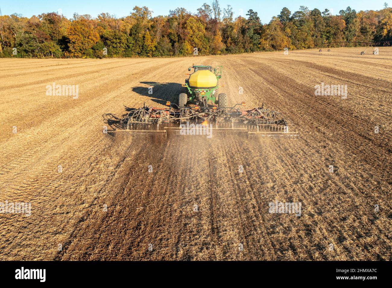 Cover crop planting on the Eastern Shore Stock Photo - Alamy