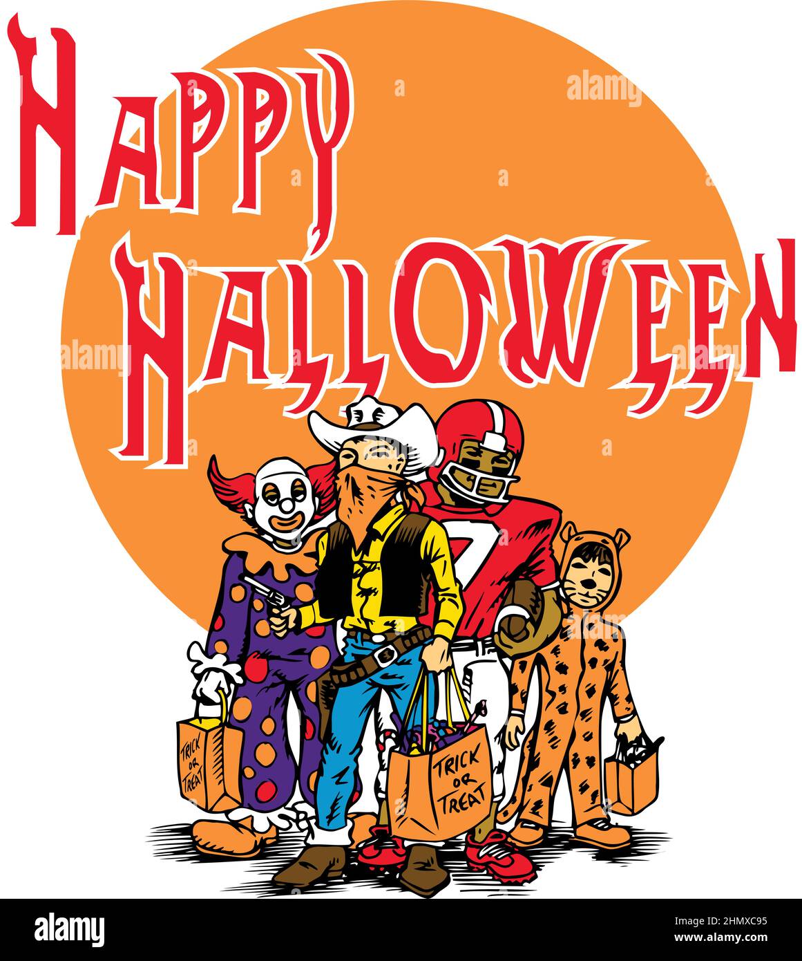 Halloween Kids Vector Illustration Stock Vector Image & Art - Alamy