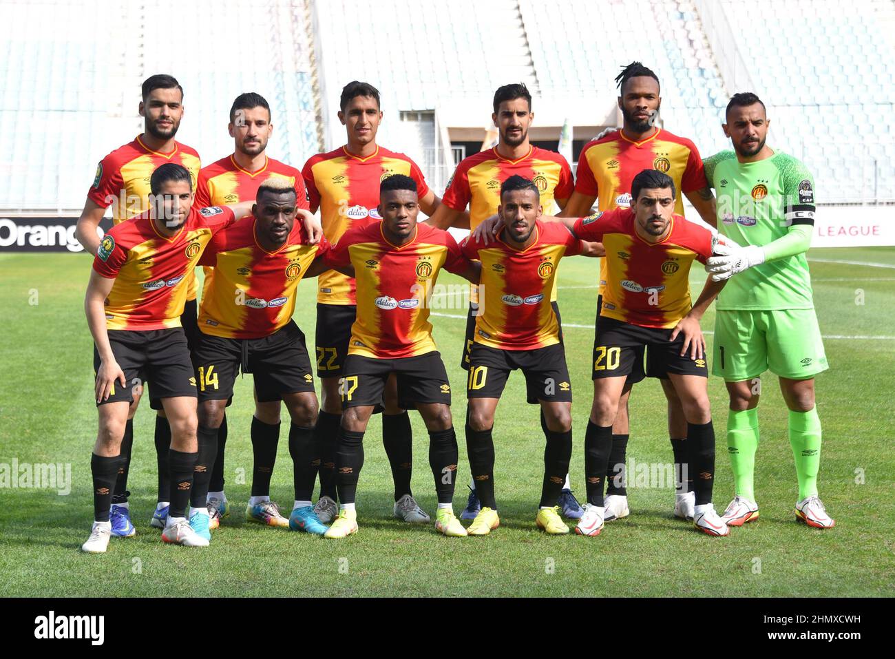 Tunis Tunisia. 12th Feb 2022. Esperance Sportive Tunisia players