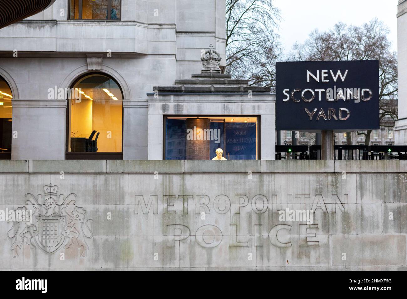 New Scotland Yard police headquarters in London. Stock Photo