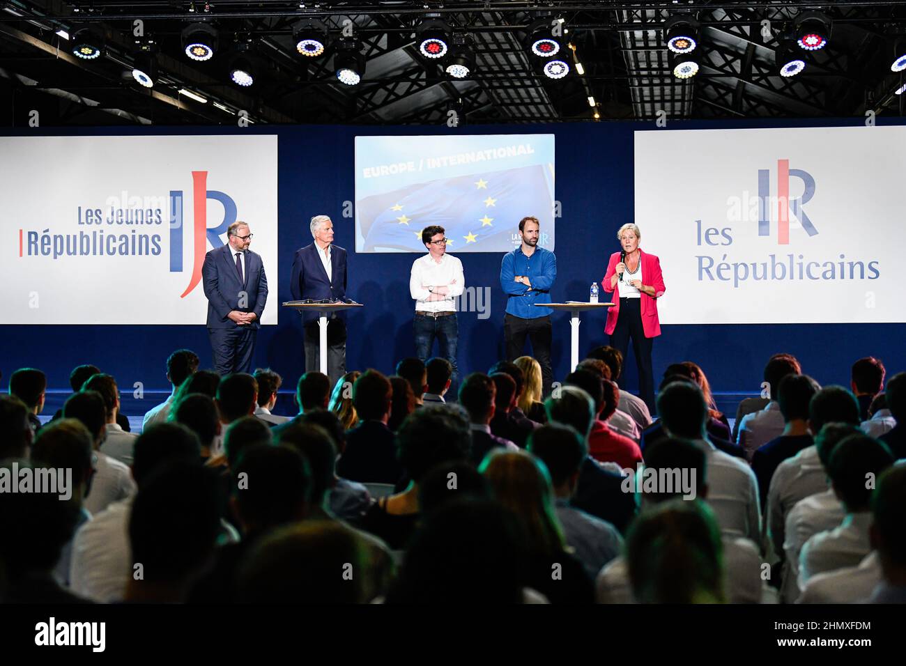 Nadine Morano, member of French right-wing party Les Republicains (LR) during the annual 'Campus des Jeunes Republicains' (Young Republicans Campus) h Stock Photo