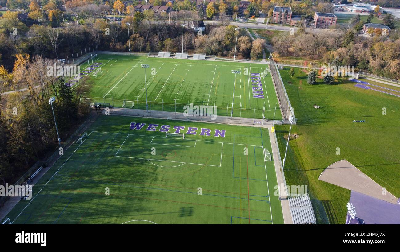 Western Alumni Stadium in London Ontario Canada, Home of the Western Mustangs football and track