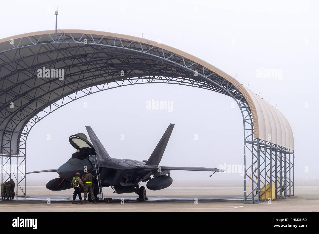 U.S. Air Force maintainers with the 27th Fighter Squadron service an F ...