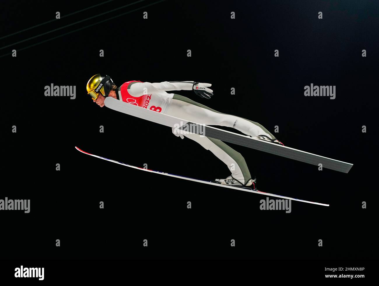 Zhangjiakou, China, 2022 Winter Olympics, February 12, 2022: Daniel Andre Tande from Norway during Ski Jumping at Zhangjiakou Genting Snow Park. Kim Price/CSM. Stock Photo