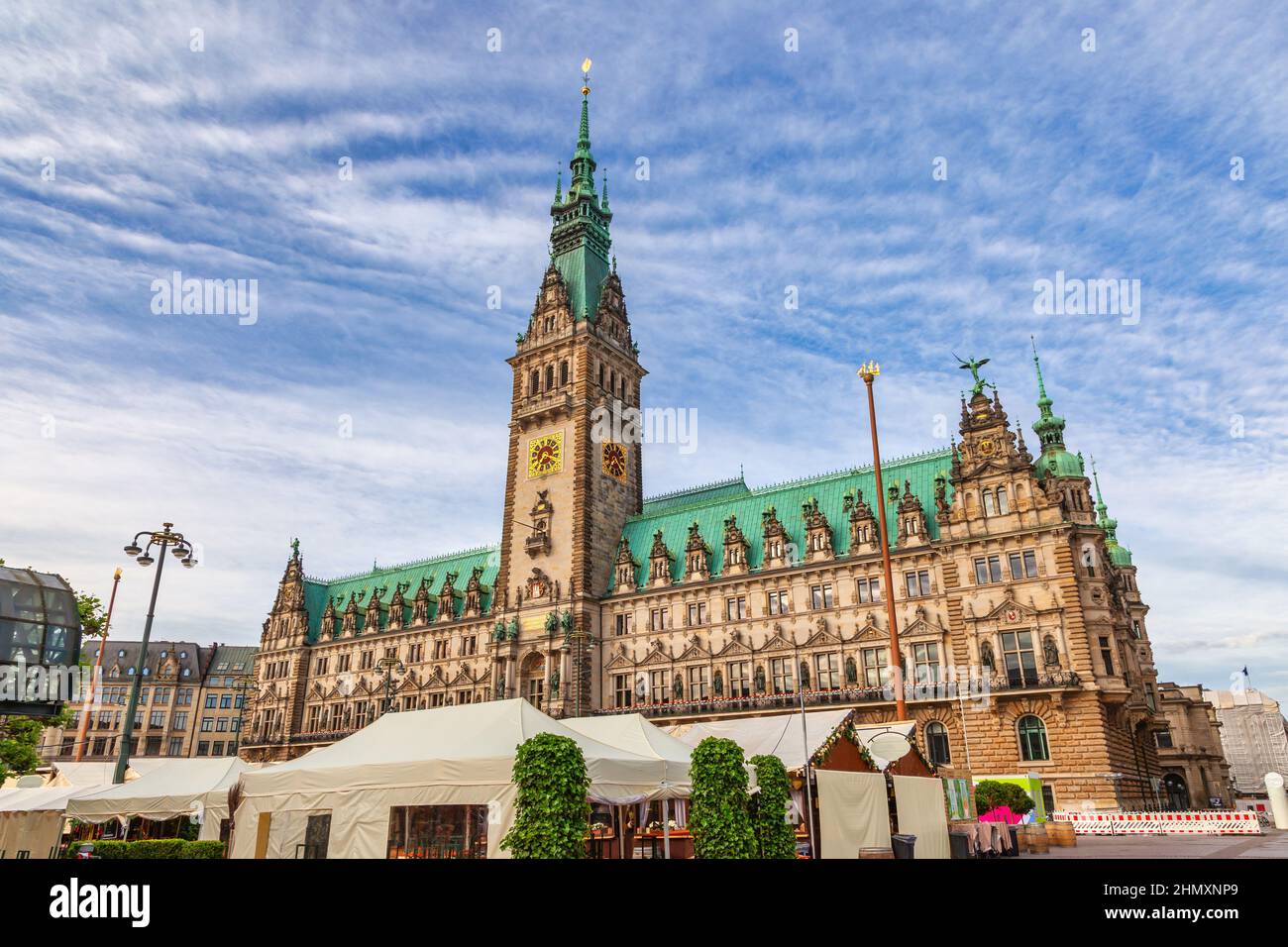 Hamburg Germany, city skyline at Hamburg City Hall Stock Photo