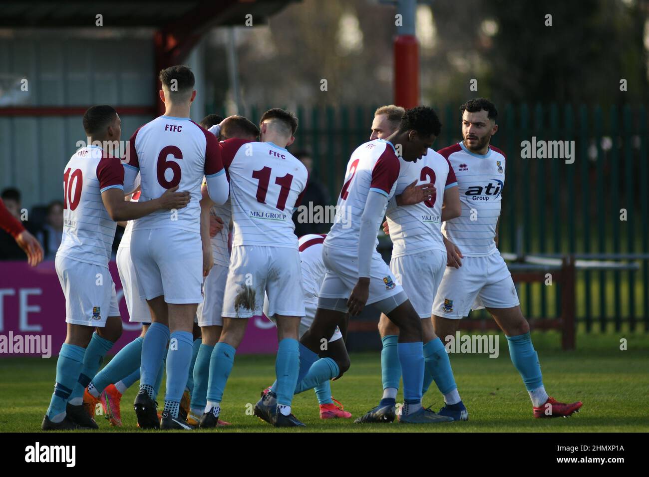 Beckenham, UK. 12th Feb, 2022. Beckenham, England, Febuary 12th 2022 The Farnham Town players