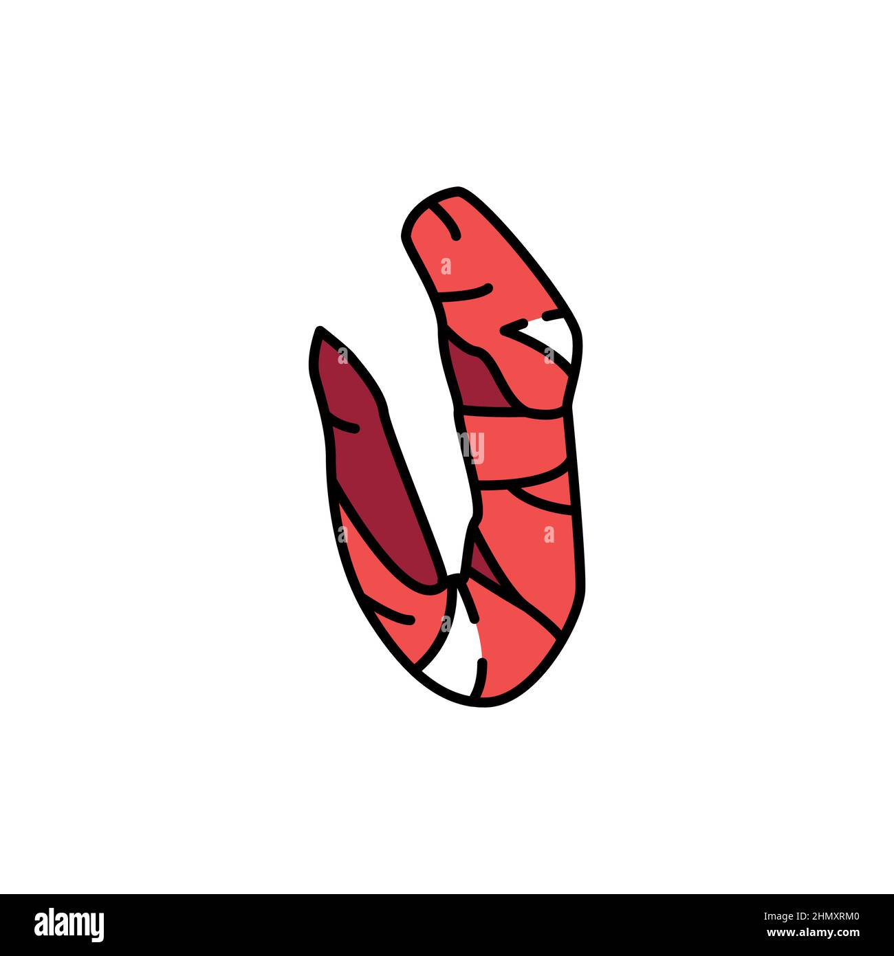 Beef tenderloin color line icon. Cutting meat. Pictogram for web page ...