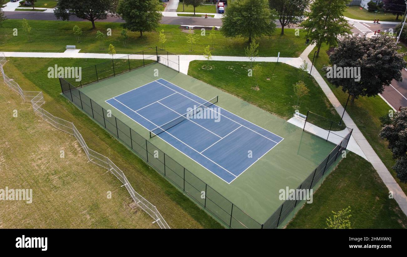 Newly built tennis courts at East Lions Community Centre in London Ontario  Canada. Luke Durda/Alamy Stock Photo - Alamy