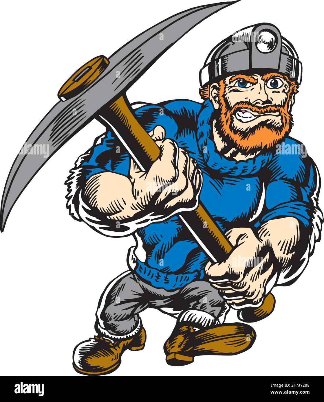 Miner Mascot Strut Vector Illustration Stock Vector Image & Art - Alamy