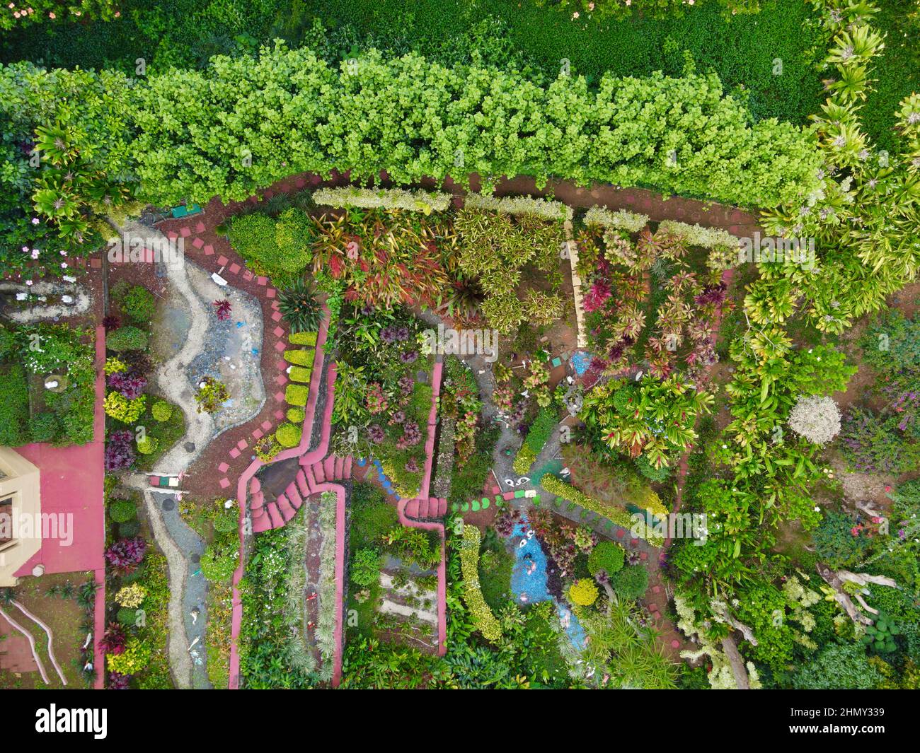 Amazing tropical garden in Kalaheo on Kauai Stock Photo Alamy