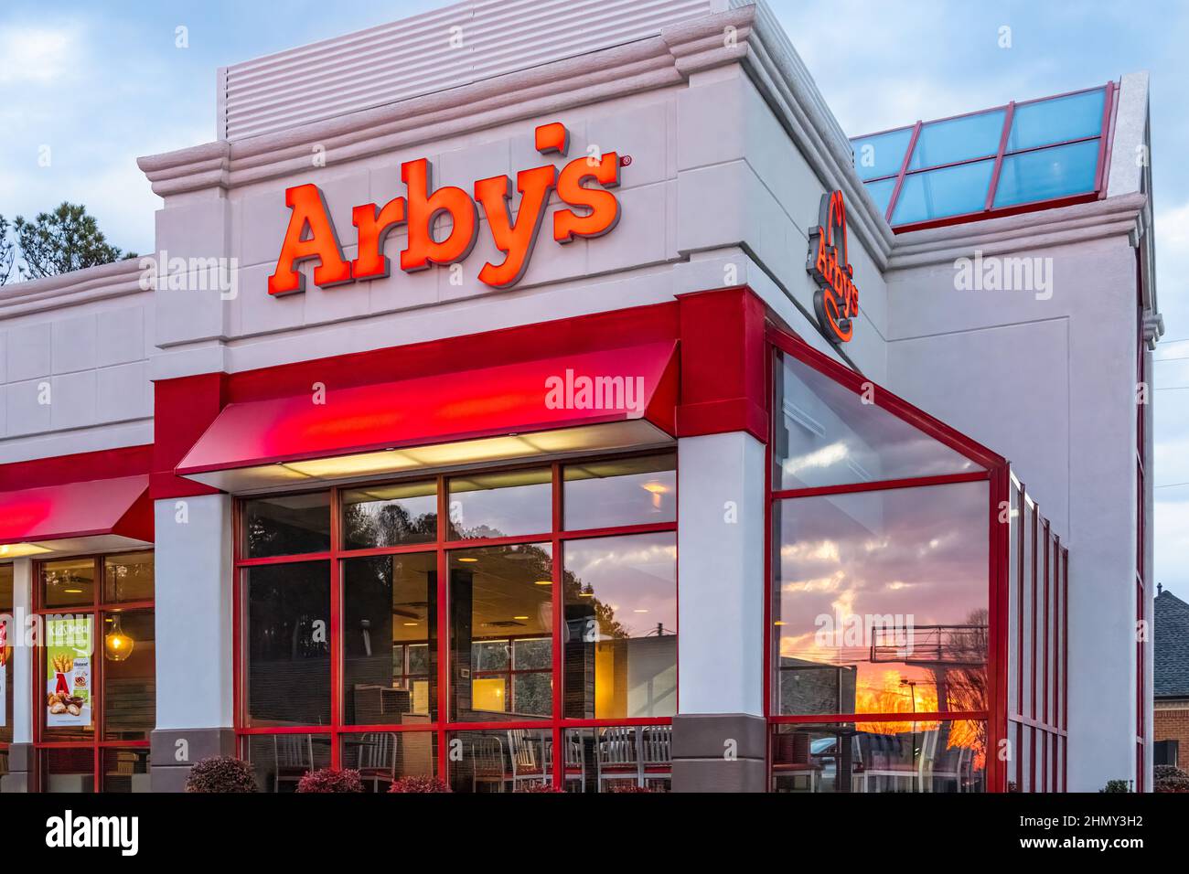 Arby's fast food restaurant on US Highway 78 in Snellville, Georgia. (USA) Stock Photo