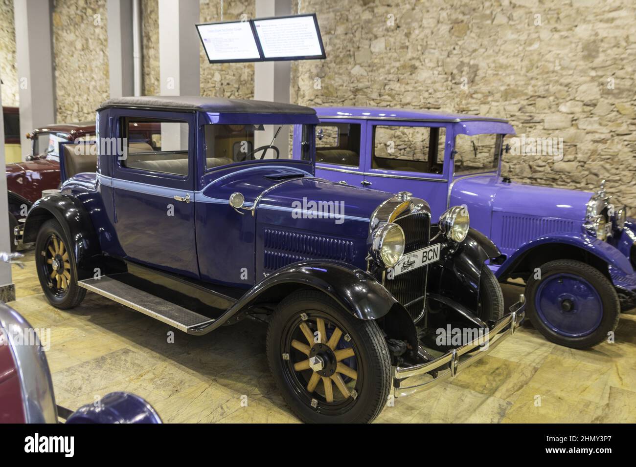 Photo of a Blue Essex Super Six blue model car, historical car in the museum Stock Photo