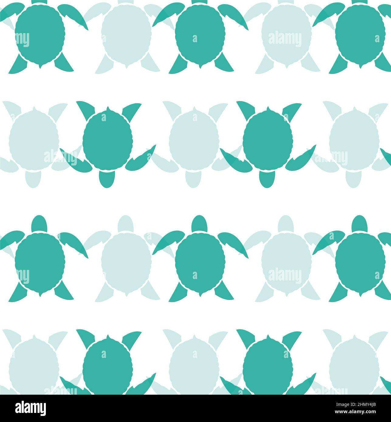 Seamless pattern with turtles. Seamless pattern can be used for wallpaper. Easy editable layered vector illustration. Stock Vector