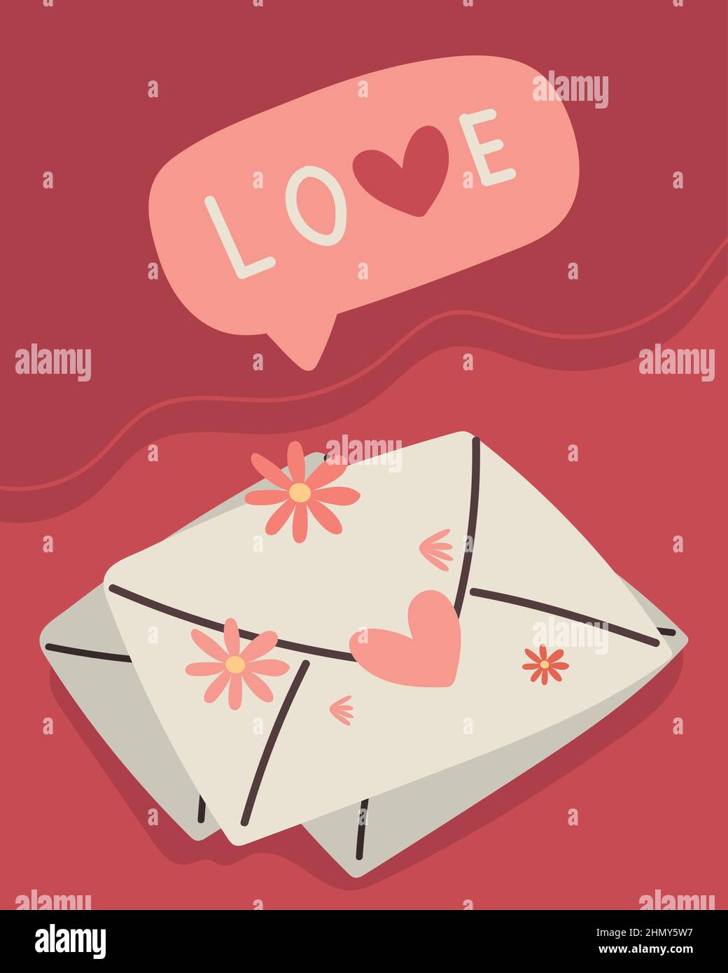 love romantic envelope Stock Vector Image &amp; Art - Alamy