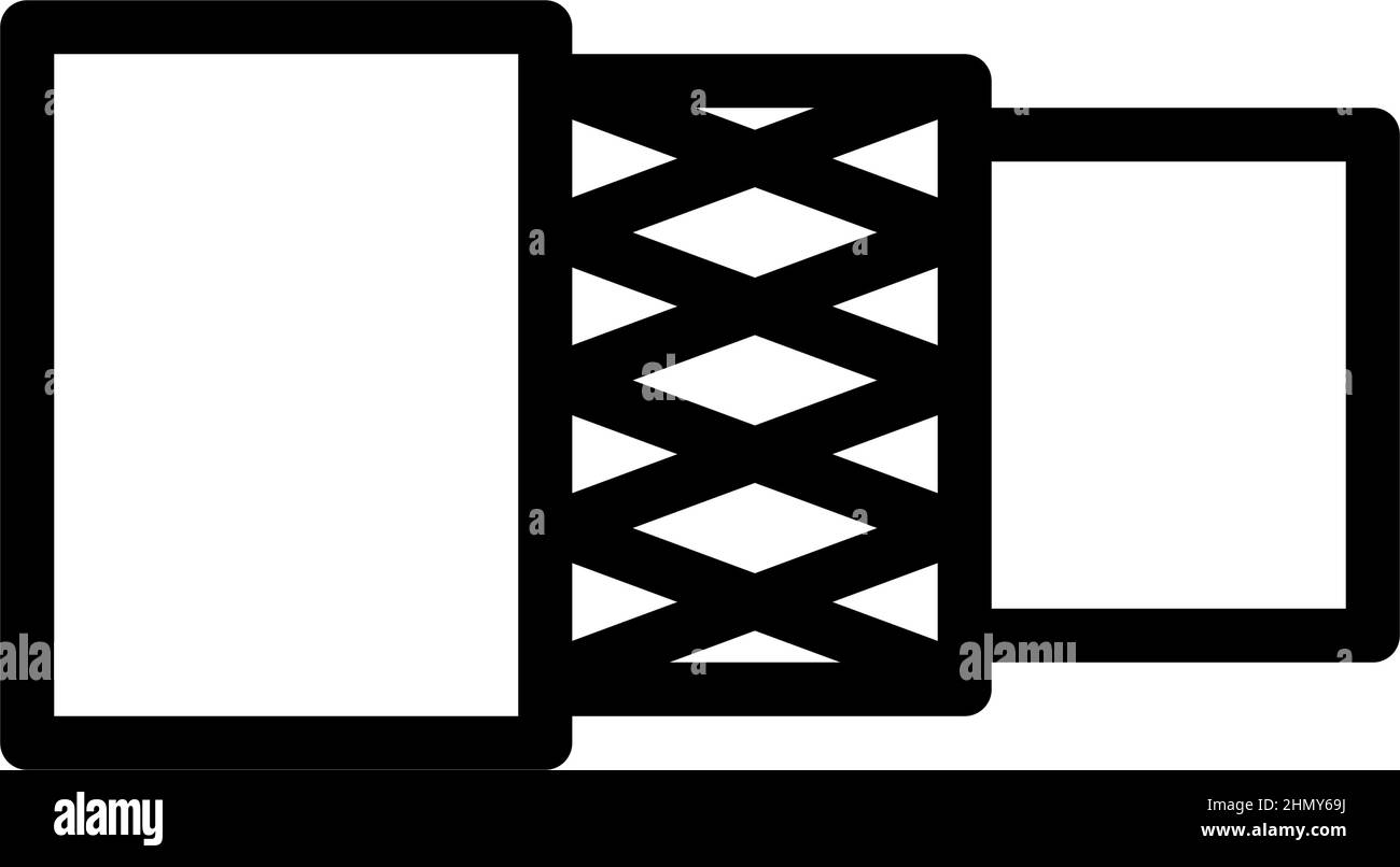 armored cables line icon vector illustration Stock Vector
