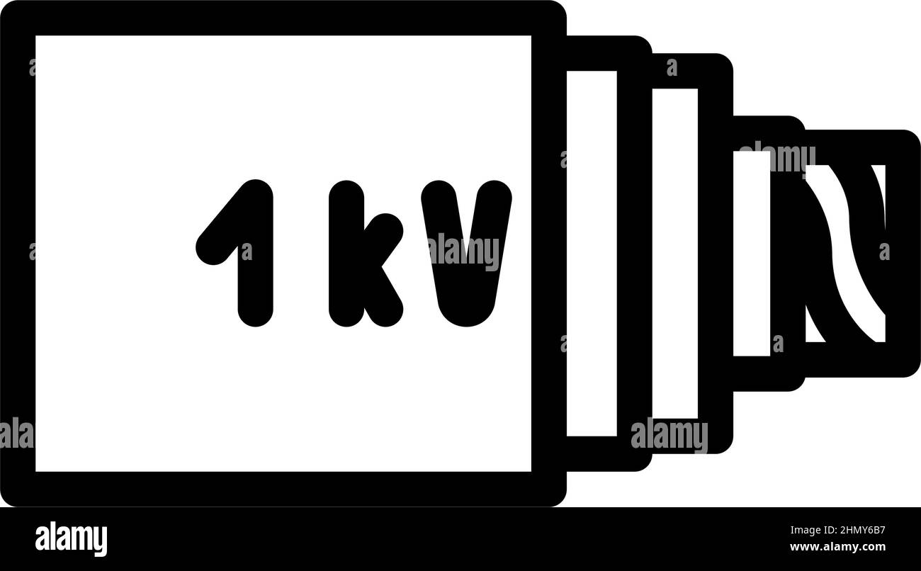 medium voltage cables line icon vector illustration Stock Vector Image ...