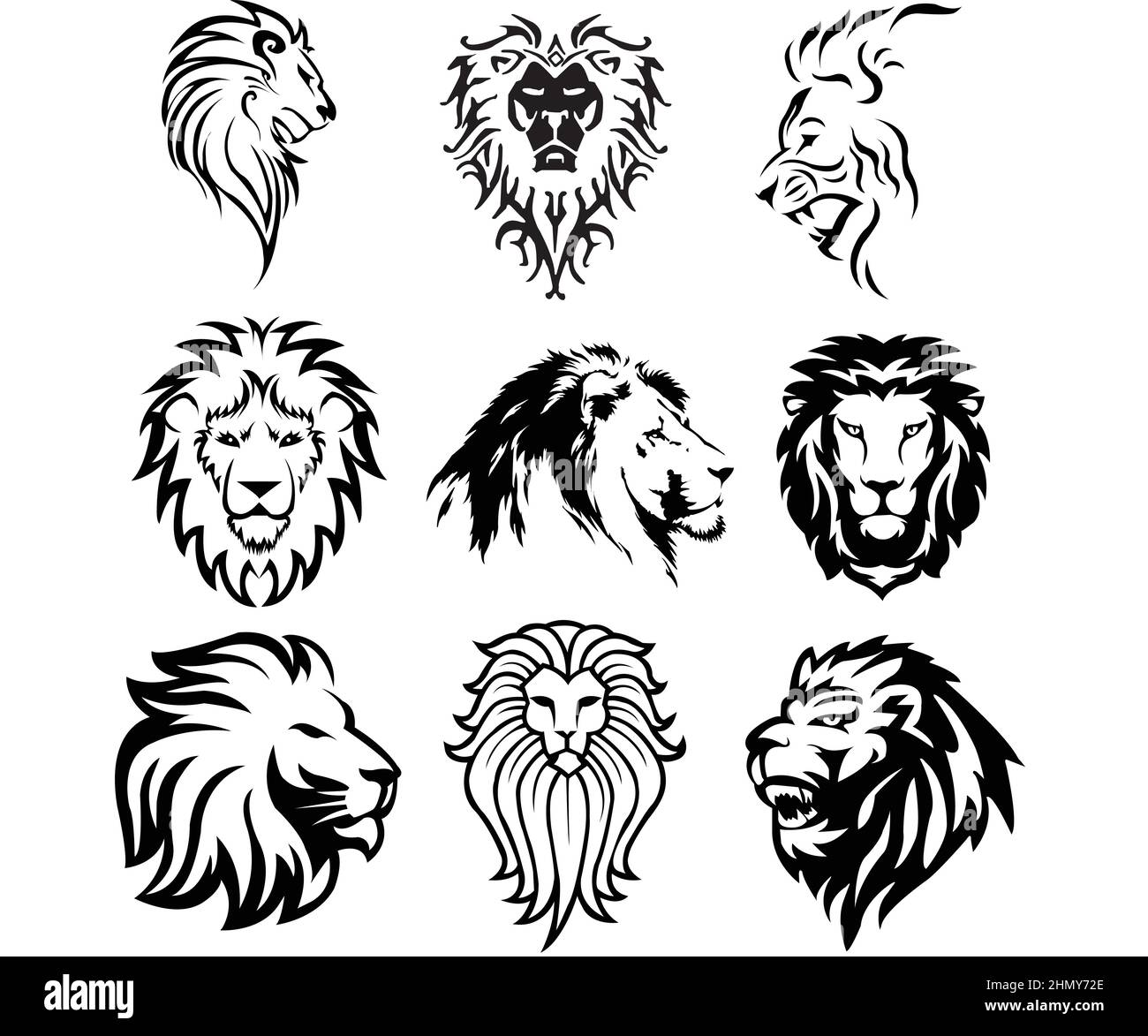 Lion tribal tattoo hi-res stock photography and images - Alamy