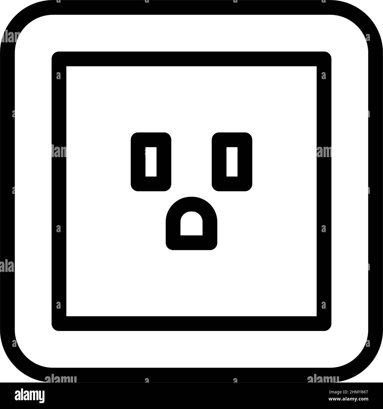 American Socket Line Icon Vector Illustration Stock Vector Image Art