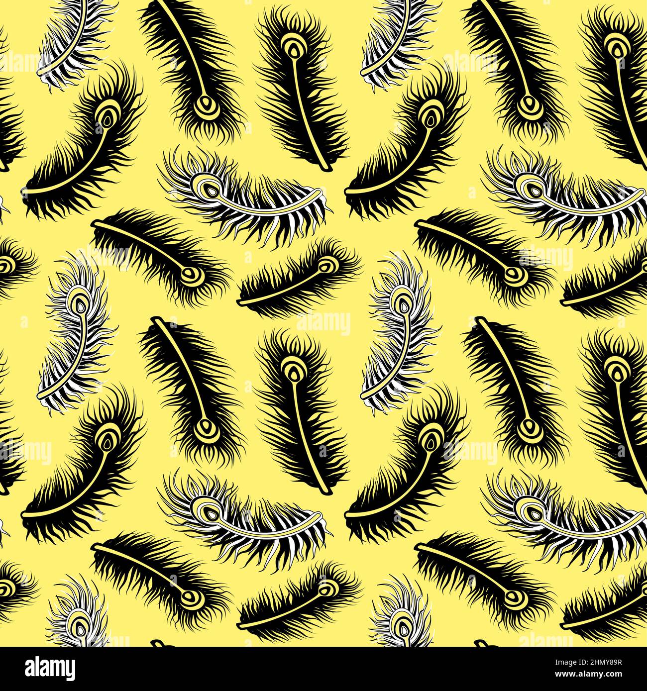Yellow Ruffle Pattern Black and yellow fluff Stock Vector Images - Alamy