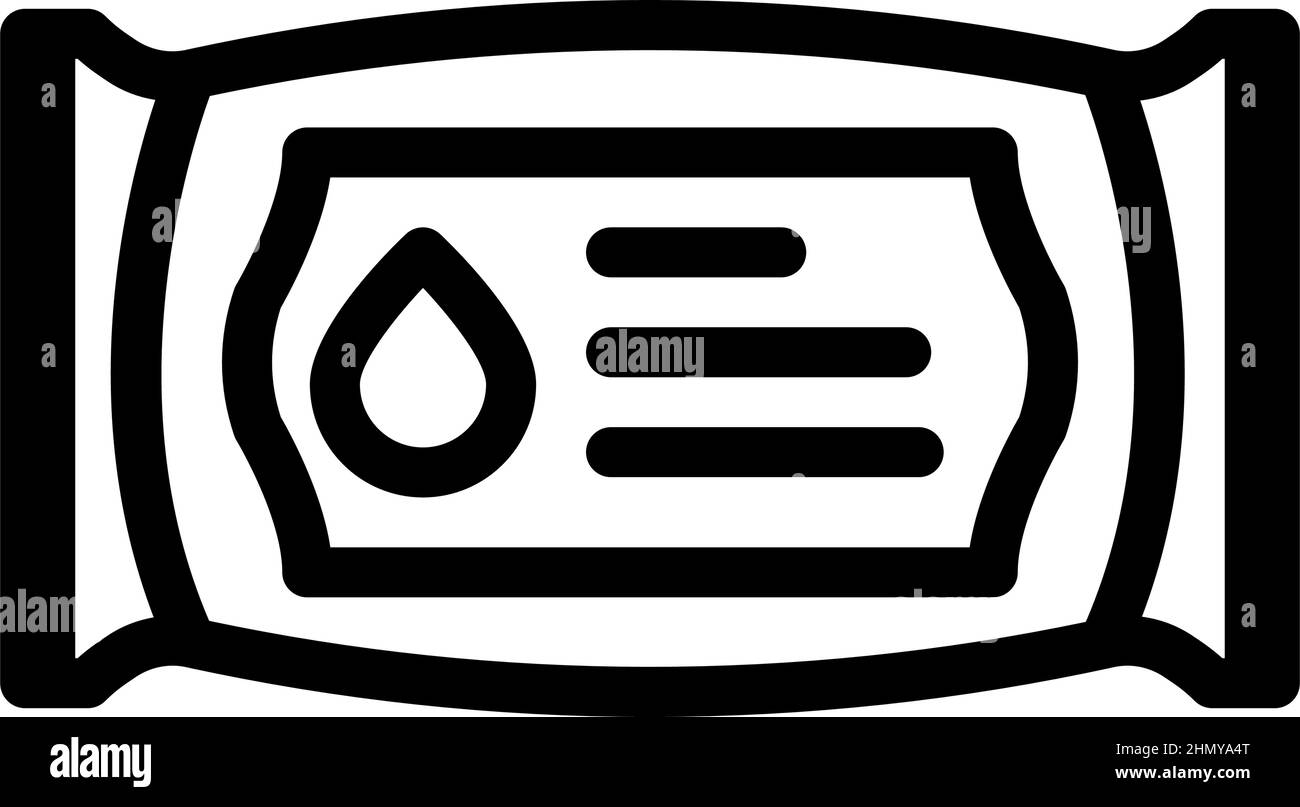 wet wipes line icon vector illustration Stock Vector Image & Art - Alamy