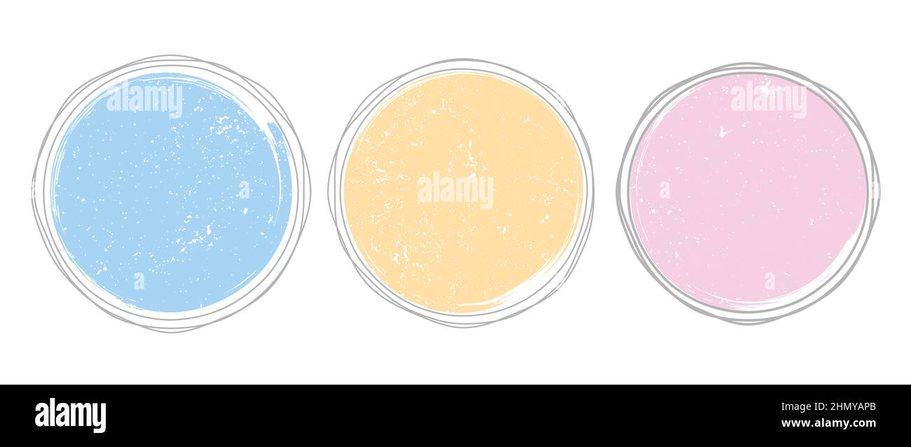 Brush Circle Grunge Logo Template Vector Stock Vector